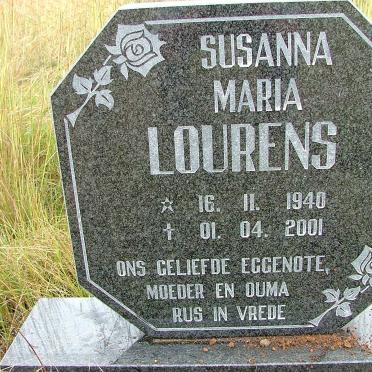 LOURENS Susanna Maria 1940-2001