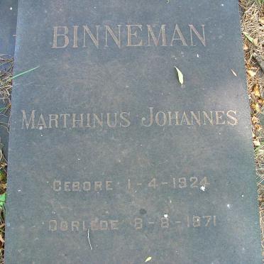 BINNEMAN Marthinus Johannes 1924-1971