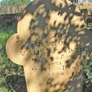 STADEN Hendrik Petrus, van 1921-1944