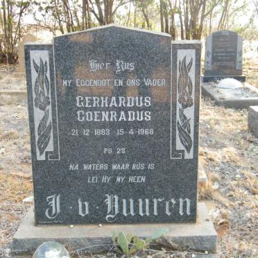 VUUREN Gerhardus Coenradus, J.v. 1883-1968