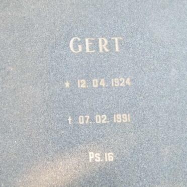 VUUREN Gert, Jansen van 1924-1991