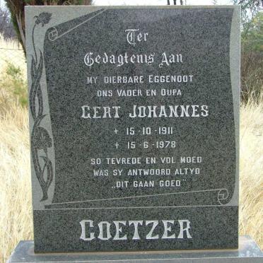 COETZER Gert Johannes 1911-1978