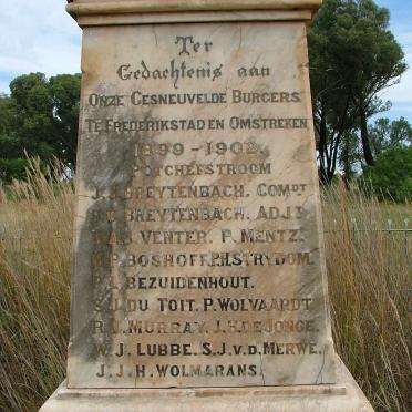 3. Memorial to the soldiers who died between 1899-1902 at Frederikstad area