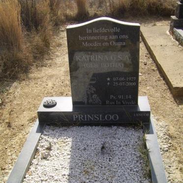 PRINSLOO Katrina G.S.A. nee BOTHA 1927-2000