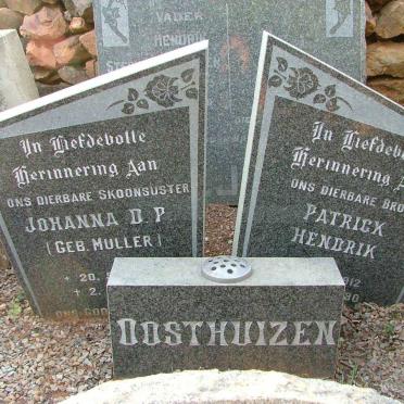 OOSTHUIZEN Patrick Hendrik 1912-1980 &amp; Johanna D.P. MULLER 19??-19??