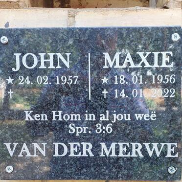 MERWE John, van der 1957- & Maxie 1956-2022