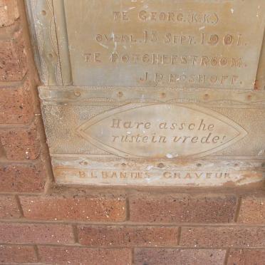 BOSHOFF Maria E. 1862-1901