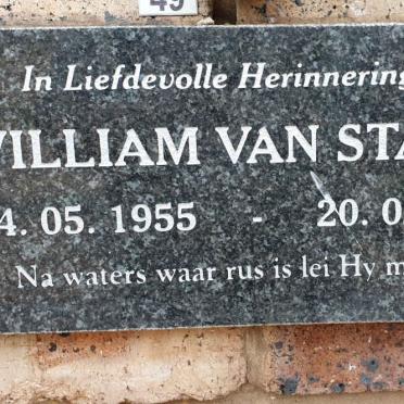 STADEN William, van 1955-2013