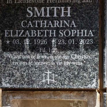 SMITH Catharina Elizabeth Sophia 1926-2023