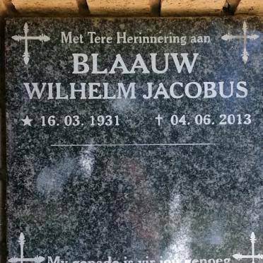 BLAAUW Wilhelm Jacobus 1931-2013