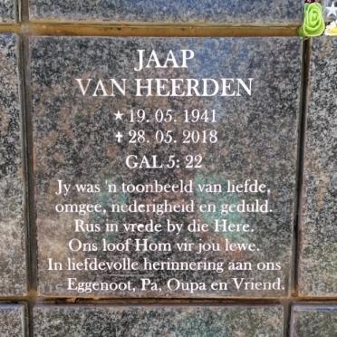 HEERDEN Jaap, van 1941-2018