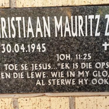 ZAAYMAN Christiaan Mauritz 1945-2012