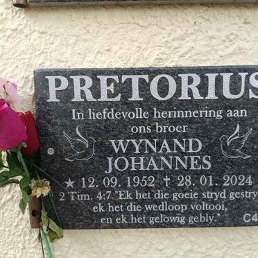 PRETORIUS Wynand Johannes 1952-2024