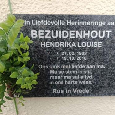 BEZUIDENHOUT Hendrika Louise 1933-2018