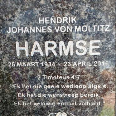 HARMSE Hendrik Johannes von Moltitz 1934-2016