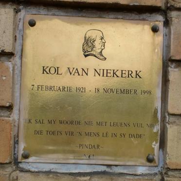 NIEKERK Kol, van 1921-2998