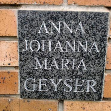 GEYSER Anna Johanna Maria