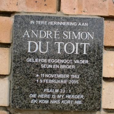 TOIT Andre Simon, du 1962-2005