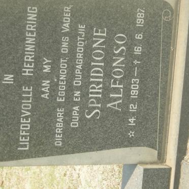 ALFONSO Spiridione 1903-1987 &amp; Maria Louisa 1909-1994