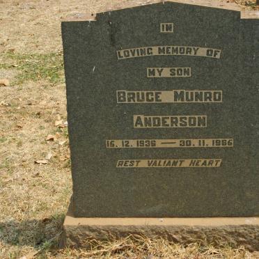 ANDERSON Bruce Munro 1936-1965