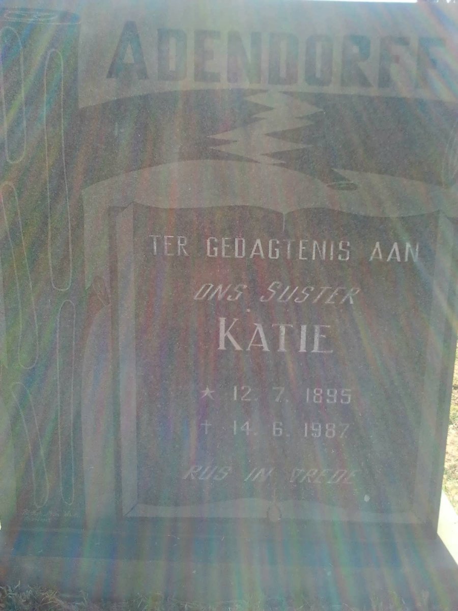 ADENDORFF Katie 1895-1987