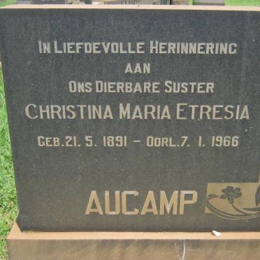 AUCAMP Christina Maria Etresia 1891-1966