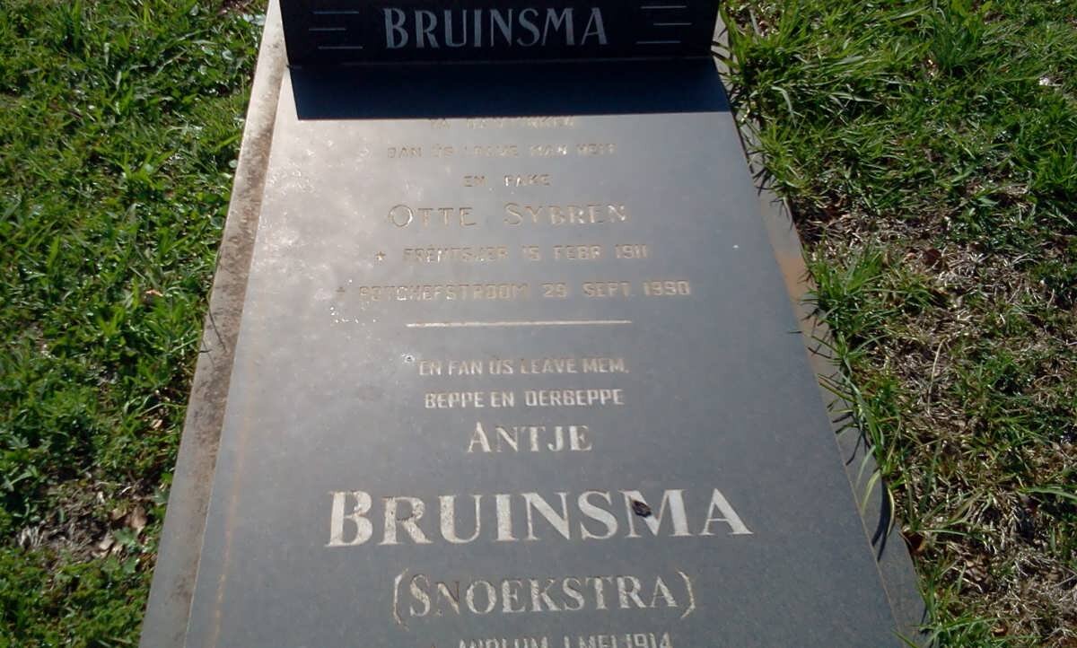 BRUINSMA Otte Sybren 1911-19?0 &amp; Antje SNOEKSTRA 1914-