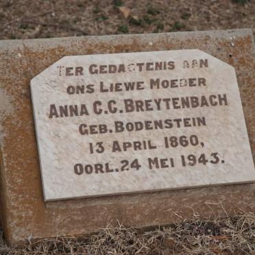 BREYTENBACH Anna C.C. nee BODENSTEIN 1860-1943