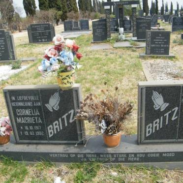 BRITZ Johannes William 1914-1984 &amp; Cornelia Magrieta 1917-1982