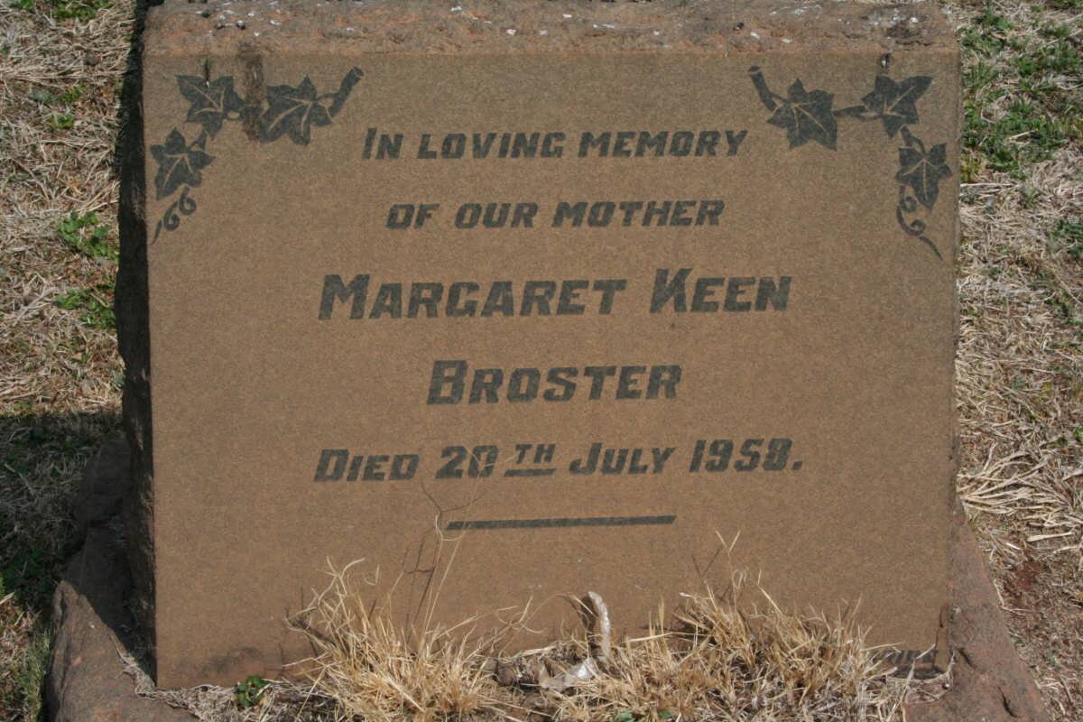 BROSTER Margaret Keen -1958
