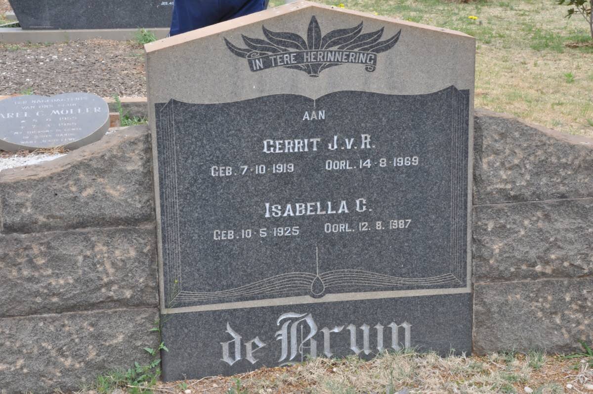BRUIN Gerrit J.v.R., de 1919-1969 &amp; Isabella C. 1925-1987