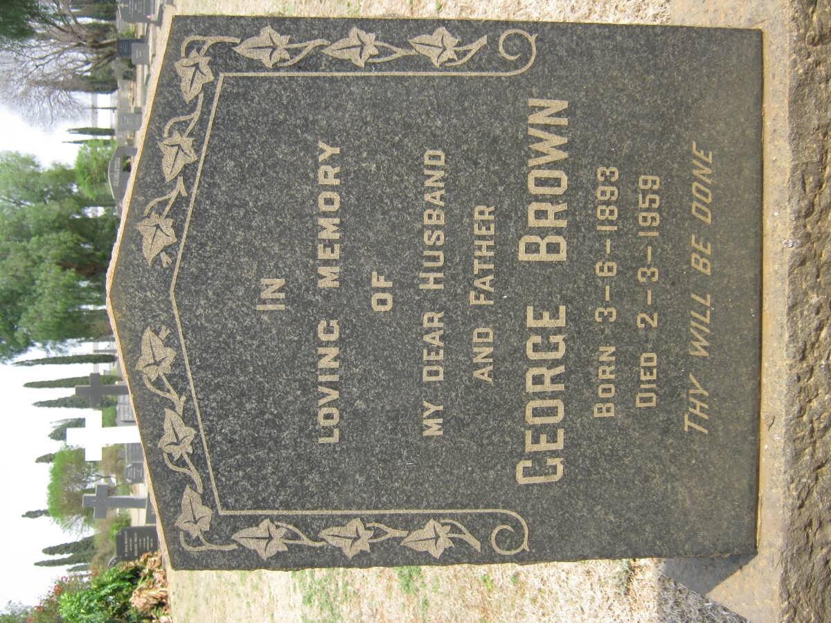 BROWN George 1893-1959