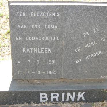 BRINK Kathleen 1891-1985