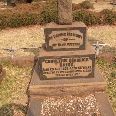 BRINK Cornelius Hendrick -1936