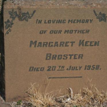BROSTER Margaret Keen -1958