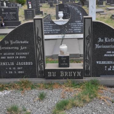 BRUYN Cornelis Jacobus, du 1917-1982 &amp; Wilhelmina Gertruida 1922-2003