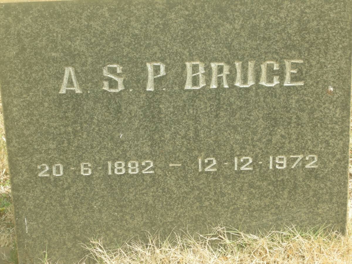 BRUCE A.S.P. 1882-1972