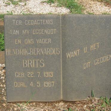 BRITS Hendrik Bernardus 1913-1967