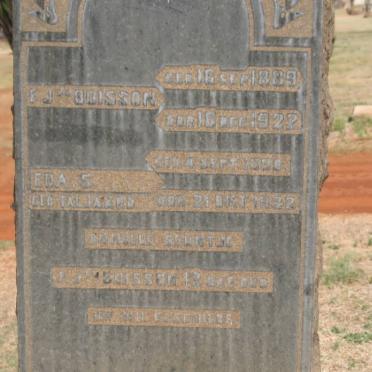 BUISSON F.J., du 1889-1922 &amp; Eda S. TALJAARD 1898-1922 :: DU BUISSON ? -1922