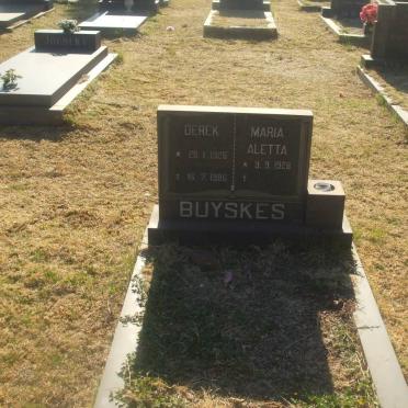 BUYSKES Derek 1926-1986 &amp; Maria Aletta 1928-