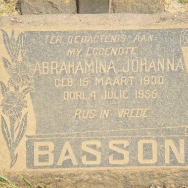 BASSON Abrahamina Johanna 1930-1955