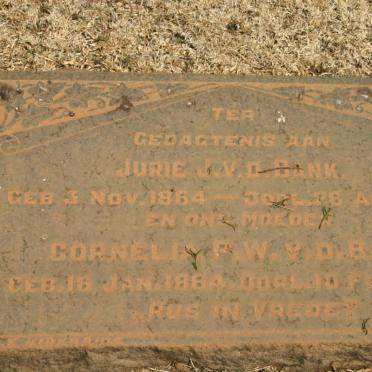 BANK Jurie J., v.d. 1864-1933 &amp; Cornelia P.W. 1864-1953