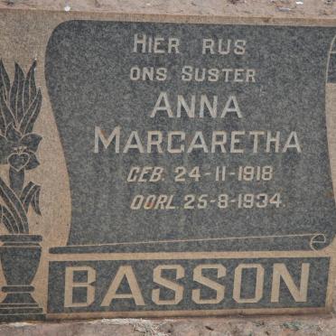 BASSON Anna Margaretha 1918-1934