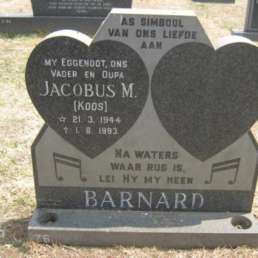 BARNARD Jacobus M. 1944-1993