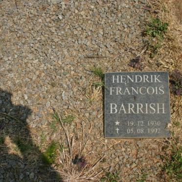 BARRISH Hendrik Francois 1930-1992
