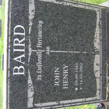 BAIRD John Henry 1943-2002