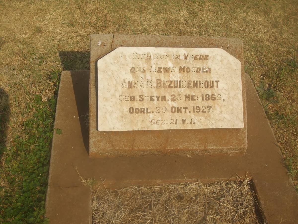 BEZUIDENHOUT Anna M. nee STEYN 1869-1927