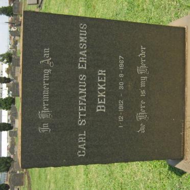 BEKKER Carl Stefanus Erasmus 1912-1967