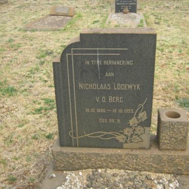 BERG Nicholaas Lödewyk, v.d. 1886- 1955