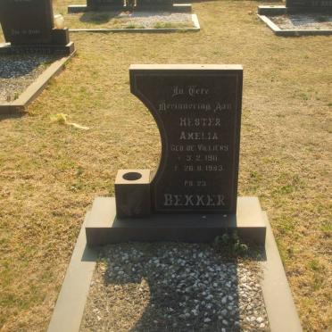 BEKKER Hester Amelia nee DE VILLIERS 1911-1983